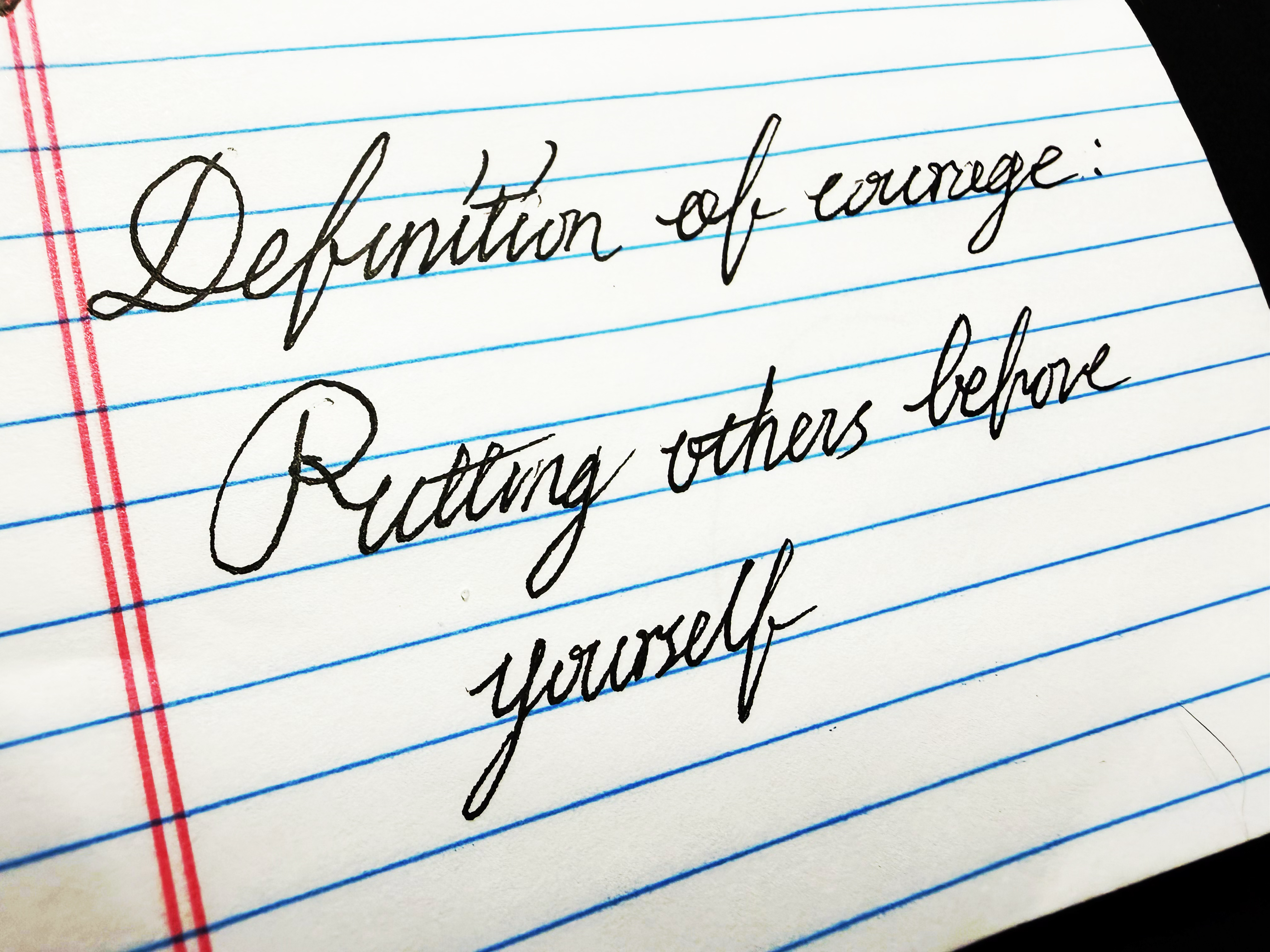 Xinye's English calligraphy